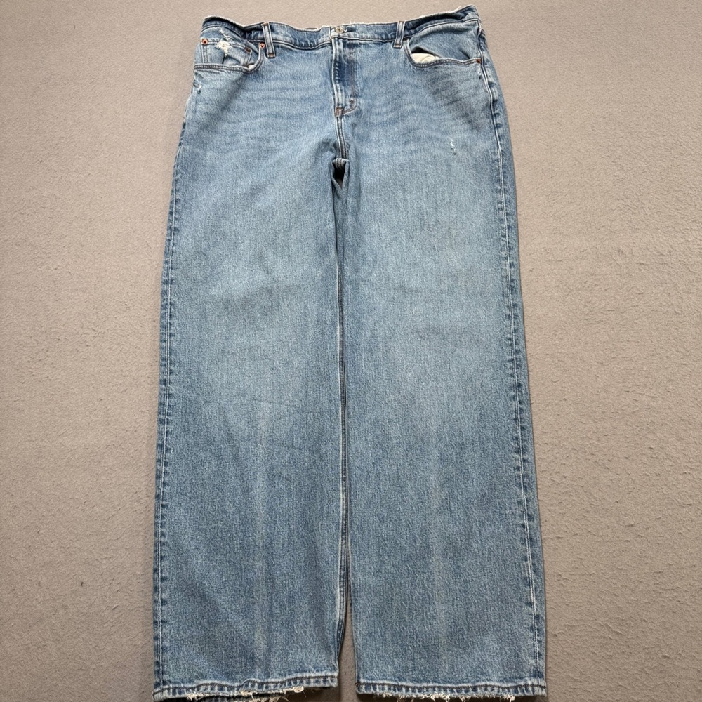Abercrombie & Fitch Jeans Women's 34/18 Blue Denim High Rise The 90s Relaxed Y2K